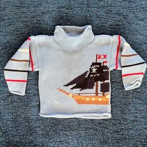 Light blue size 3T Pirate Ship Sweater